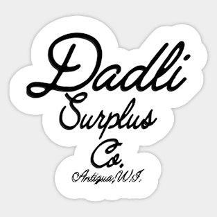 Dadli Surplus Script Sticker